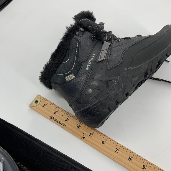Merrell Aurora 6 Ice+ Waterproof Snow Boots Arctic Grip Size 8 Womens Black - Picture 9 of 9